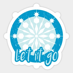 Let It Go Distressed Sticker